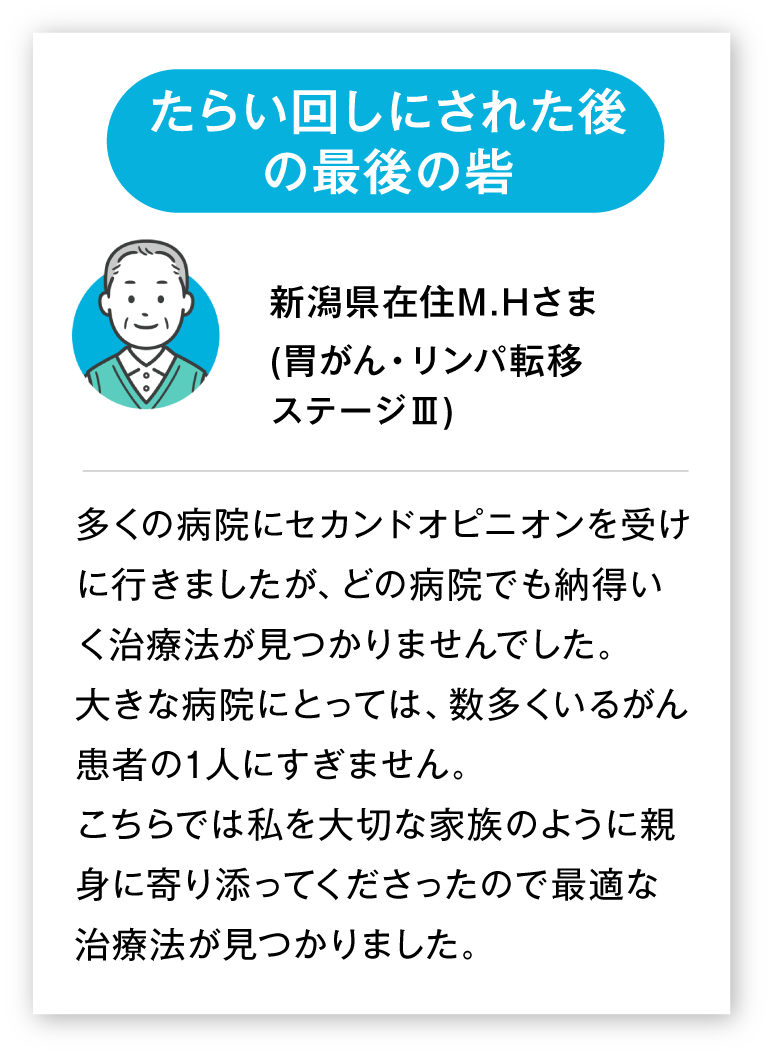 たらい回しにされた後の最後の砦